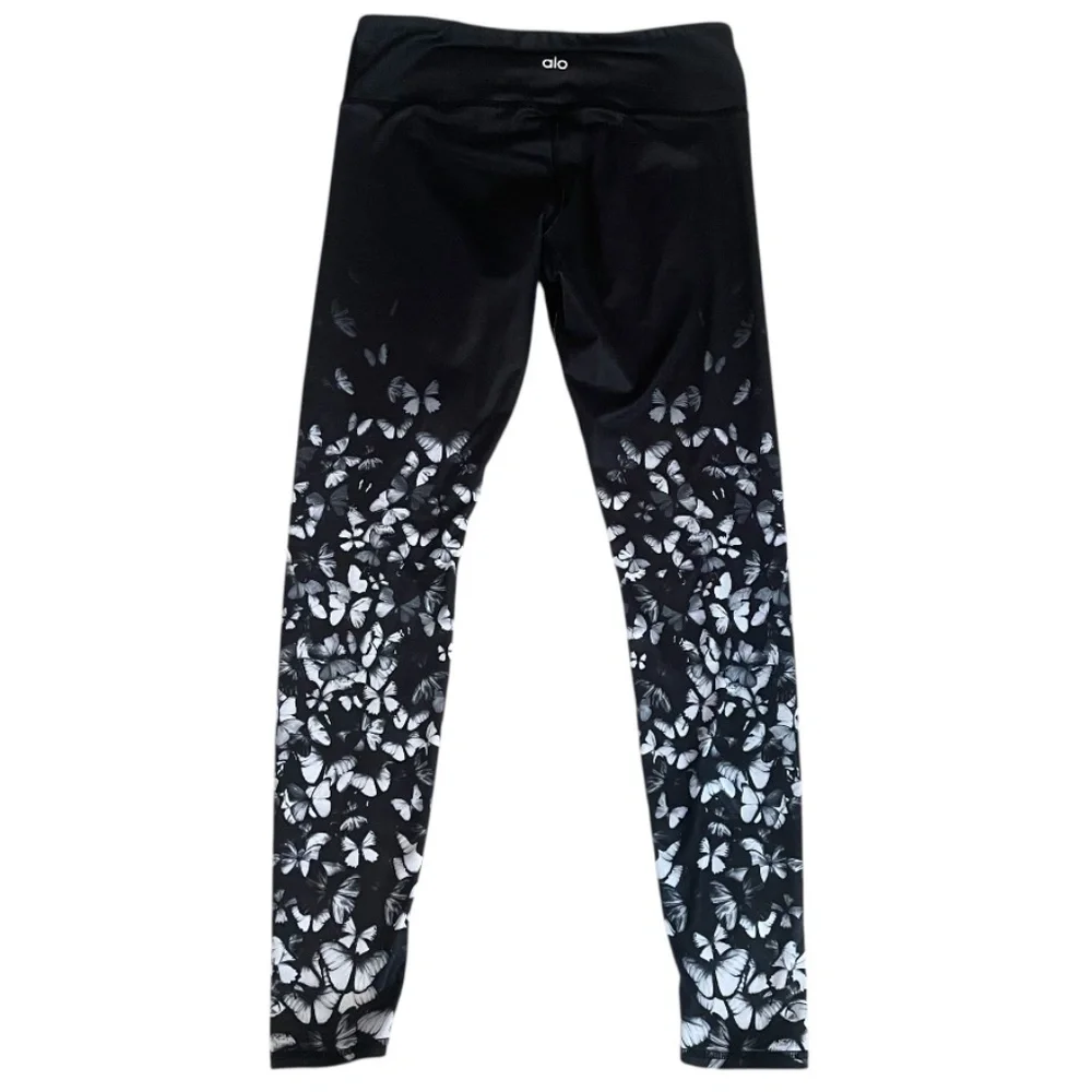 Alo Yoga Black and White  Butterfly Leggings Women’s Size S